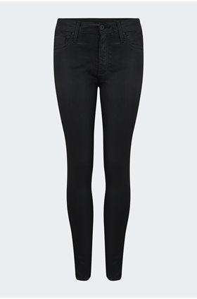 farrah skinny jean in super black coated