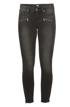 Paige Jane Zip Crop Transcend Jean In Smoke Grey 
