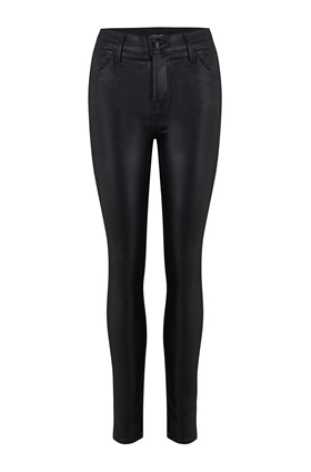 J Brand Jeans Maria Skinny Jean in Coated Galactic Black