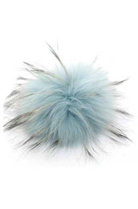 Bobbl Big Fur Pom Pom in Dusky Blue