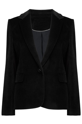 Helene Berman Carine Blazer in Black Velvet
