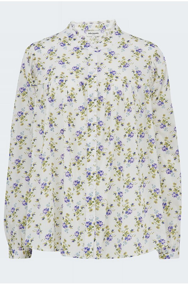 LOLLY'S LAUNDRY CARA SHIRT IN WHITE FLORAL