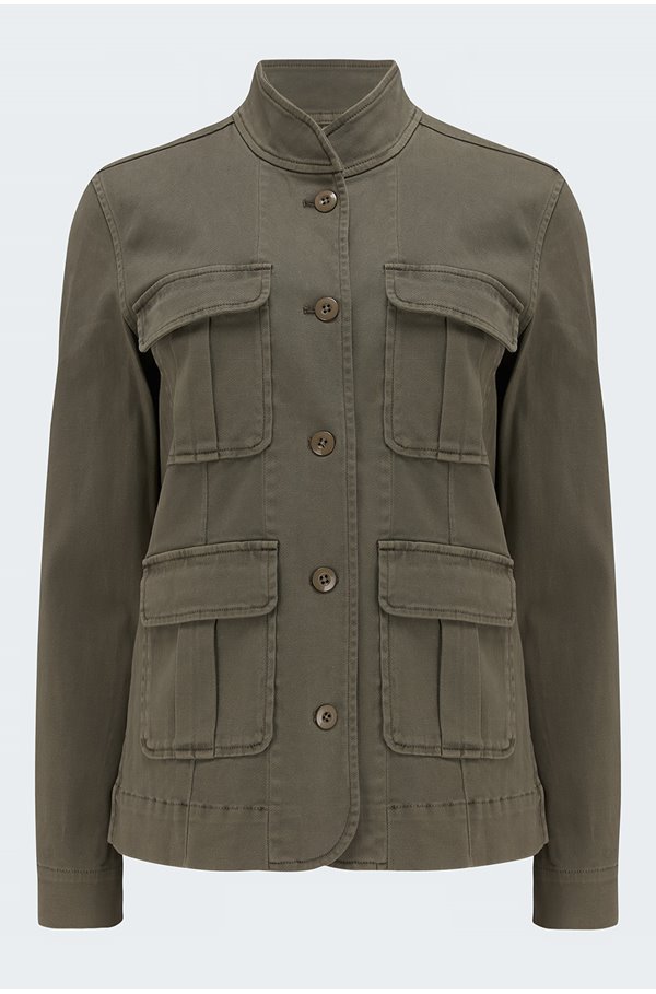 Afton Casual Jacket In Military