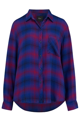 Rails Hunter Shirt in Azure and Scarlet