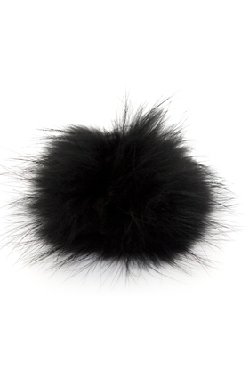 Bobbl Big Fur Pom Pom in Black