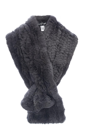 Fur 5 Eight Loop Scarf in Dark Grey