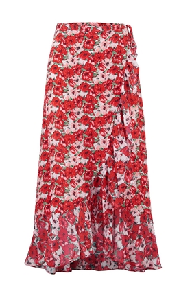 Rixo Gracie Wrap Skirt in Diana Floral