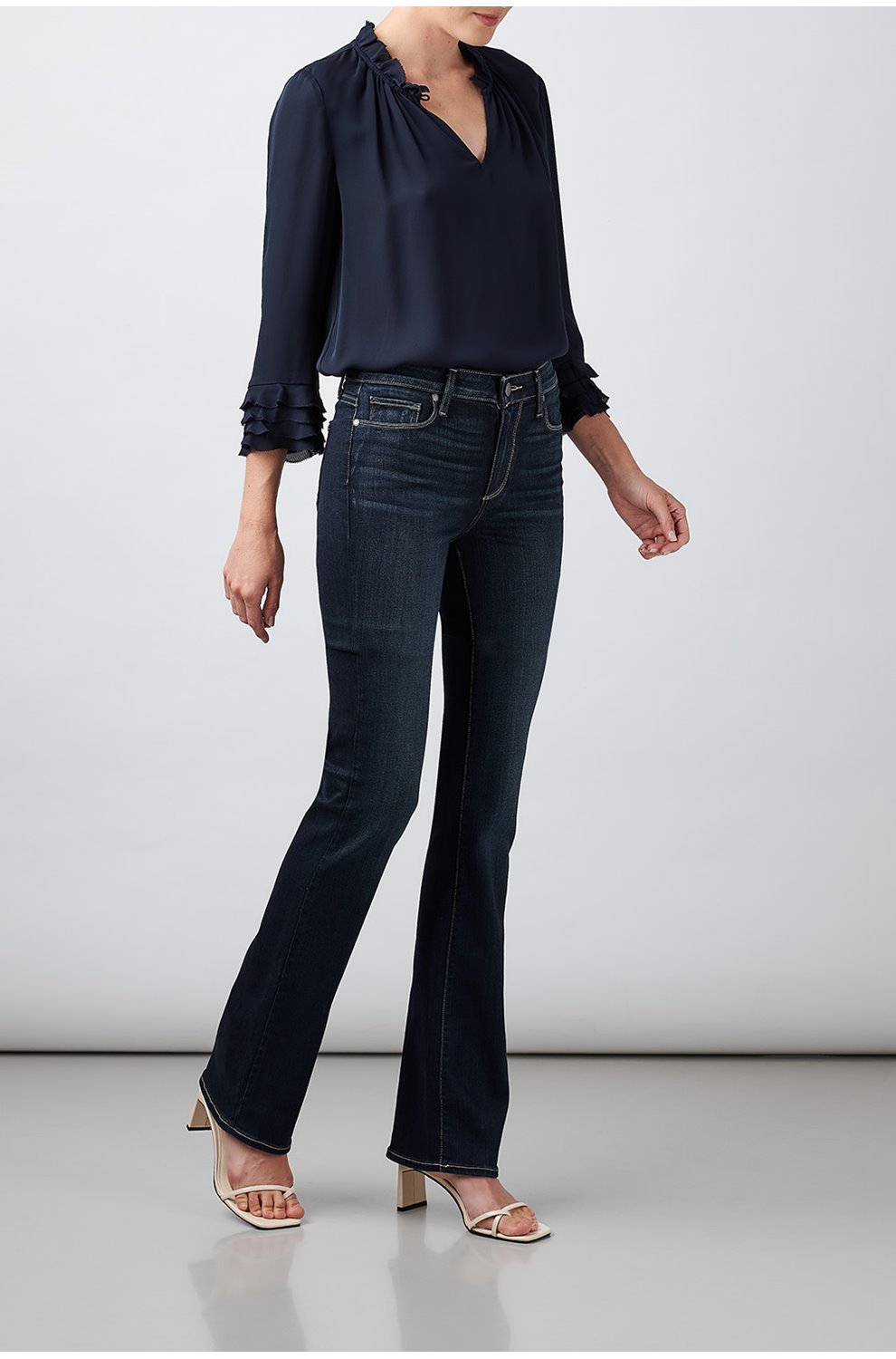 paige high rise manhattan bootcut jeans