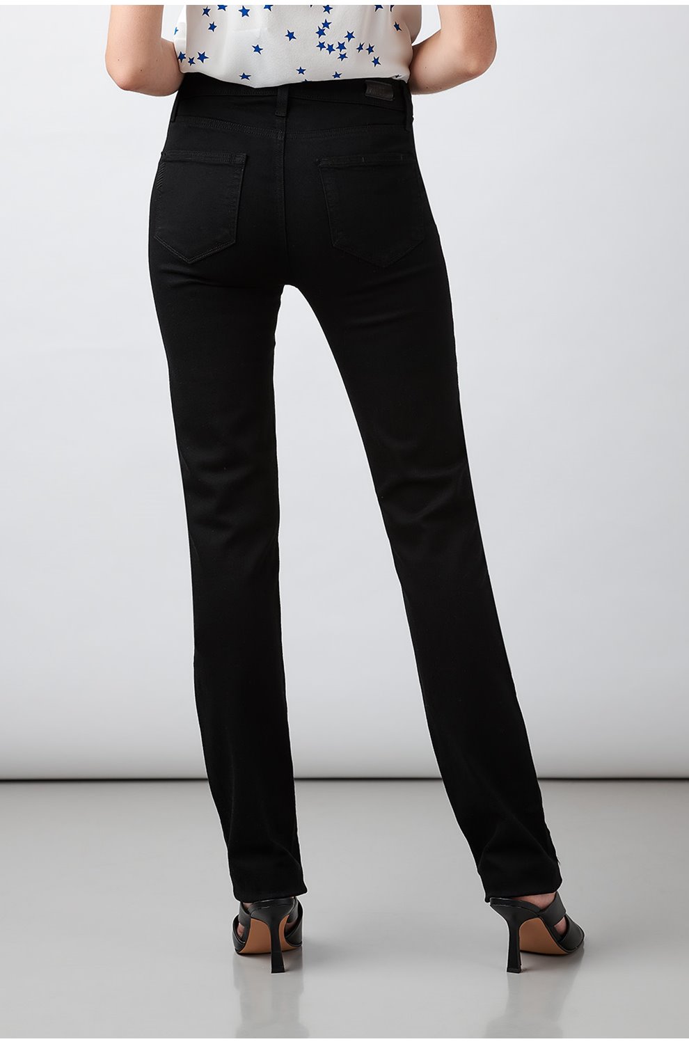 paige high waisted black jeans