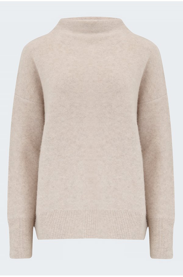 Boiled Funnel Neck Jumper In Marble