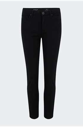 prima cropped jean in black sateen