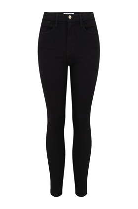 Frame Ali High Rise Cigarette Jean in Noir