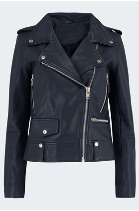 seattle biker jacket in navy