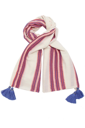 navajo square scarf in honeysuckle