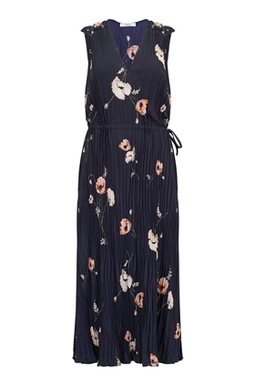 Vince Tossed Poppy Dress in Marine