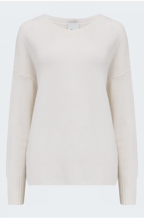 Round Sweater In Winter White