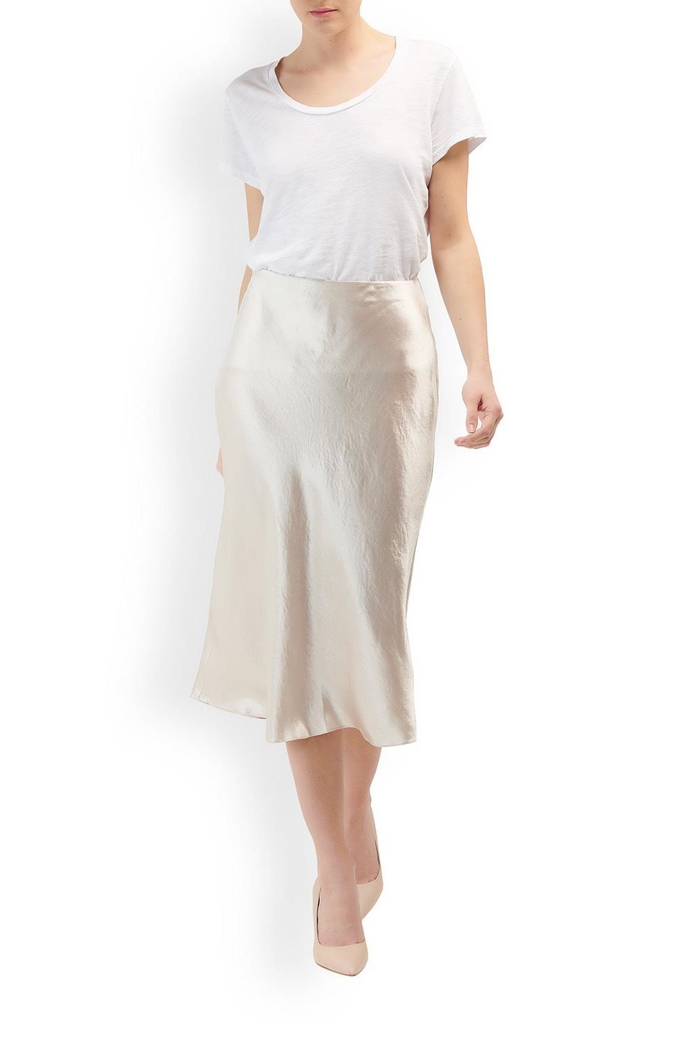 Vince Slip Skirt in Champagne
