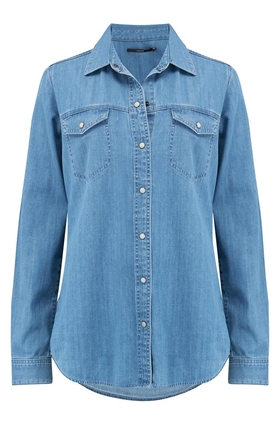 J Brand Perfect Denim Shirt in Blue Shift