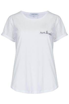 Maison Labiche Run The World Tee in White