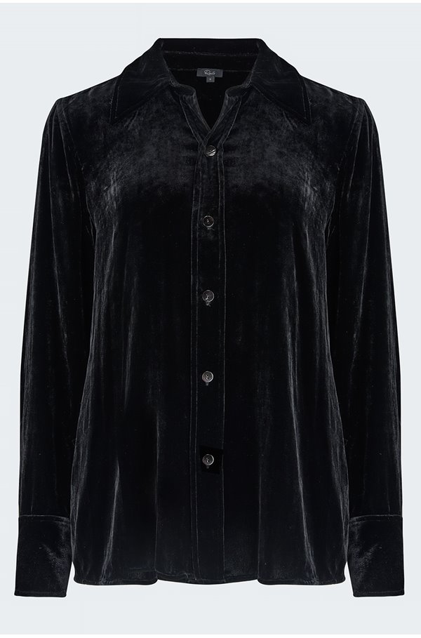 Rails Andrea Shirt In Black Velvet