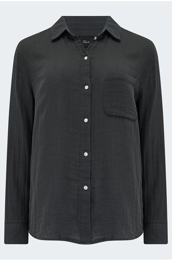 Rails Ellis Shirt In Washed Black