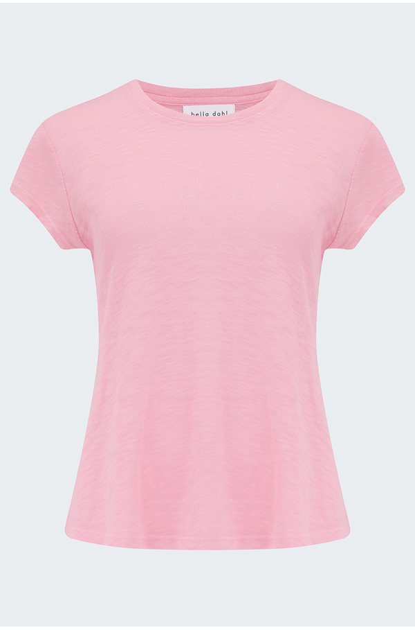 Bella Dahl Baby Crew Tee In Canyon Coral In Pink