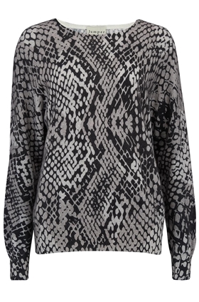 Jumper1234 Snake Print Jumper in Grey