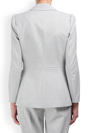 Tailored by Rebecca Taylor Clean Suit Jacket in Light Heather Grey