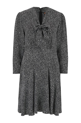 Tailored by Rebecca Taylor Long Sleeve Block Print Tie Dress