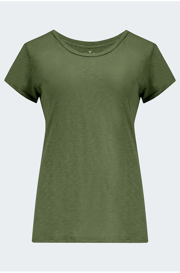 Velvet By Graham & Spencer Odelia T-shirt In Desert In Green