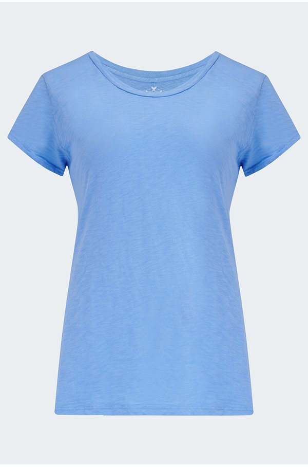 Velvet By Graham & Spencer Odelia T-shirt In Wave In Blue