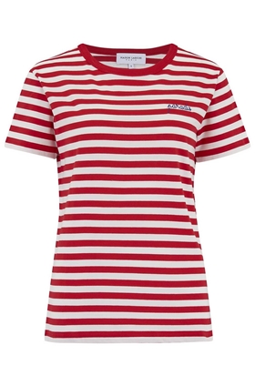 Maison Labiche Paradis Sailor Stripe Tee in Red and White