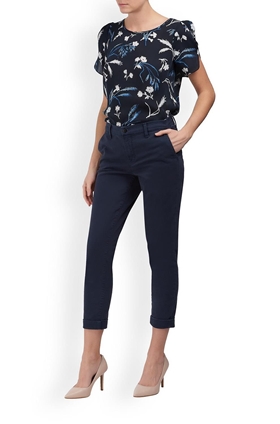 J Brand Josie Tapered Trouser in Rugby Blue