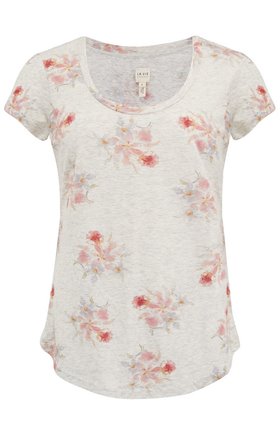 Rebecca Taylor La Vie Catrine Jersey Tee in Light Heather Grey
