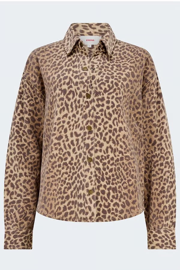 gia denim shirt in sable