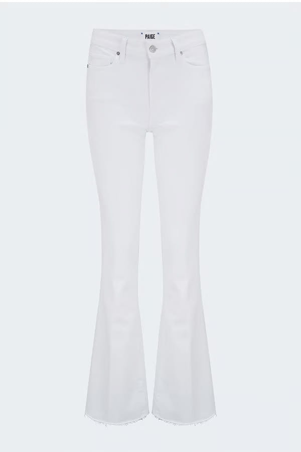 high rise laurel canyon bootcut jean in crisp white