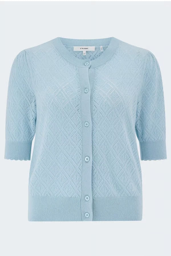delicate cashmere cardigan in sky blue