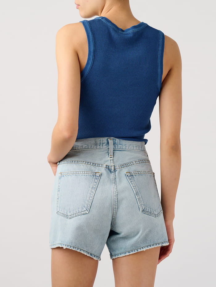 What to wear with loose-fit denim shorts