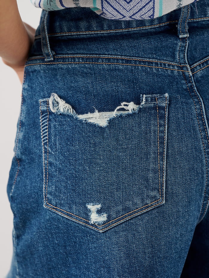 Denim cutoff shorts