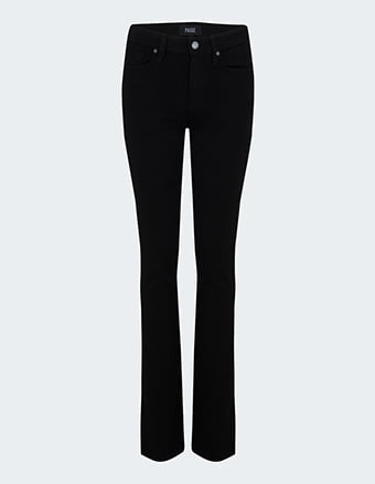 PAIGE - Hoxton Straight Jean In Black Shadow