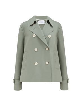 HARRIS WHARF LONDON - Cropped Trench Coat In Rosemary