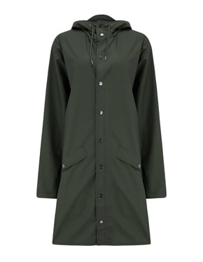 RAINS - Long Jacket In Green
