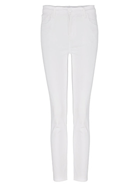 J BRAND JEANS - Ruby Cropped Cigarette Jean in Blanc