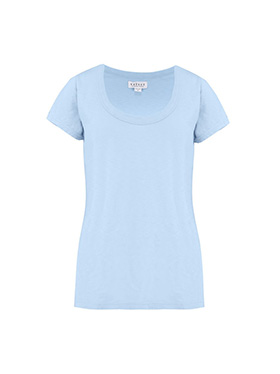 VELVET - Katie Scoop Neck Tee in Ice