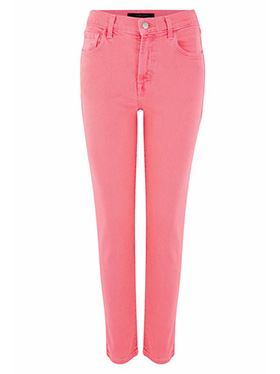 J BRAND JEANS - Ruby Cropped Cigarette Jean in Pink Coral