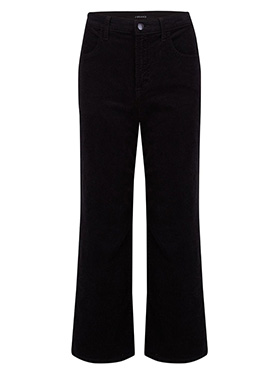 J BRAND JEANS - Joan Wide Leg Cropped Jean in Black Corduroy