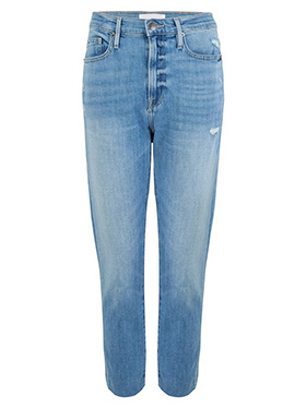 FRAME - Le Beau Crop Raw Hem Jean in Walden Rock