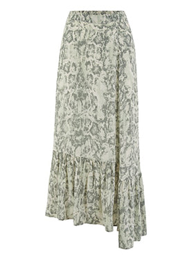 LILY & LIONEL - Exclusive Cleo Skirt in Sage Snake