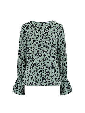 LILY & LIONEL - Dakota Top in Sage Leopard