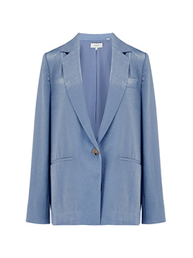 VINCE - Drapey Boyfriend Blazer in Sky Graphite